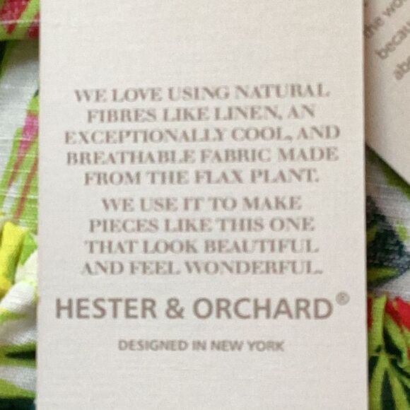 HESTER ORCHARD NWT LINEN BLEND TROPICAL WOMENS TOP BLOUSE BRIGHT OFF SHOULDER - Picture 9 of 12